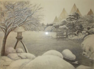 雪吊の兼六園／大塩和子